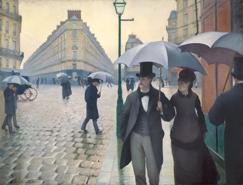 Rue de Paris, temps de pluie di Gustave Caillebotte, 1877