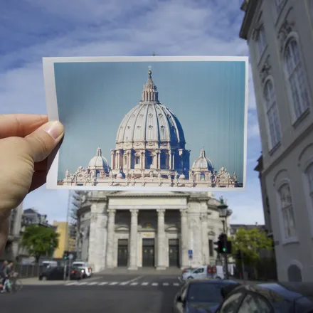 marmorkirken con immagine san pietro