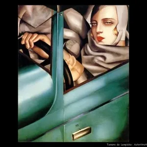 Tamara de Lempicka, Autoritratto nella Bugatti verde, 1925