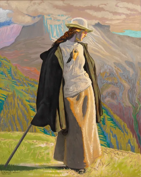 J.F. Willumsen, Una scalatrice (En bjergbestigerske), 1912